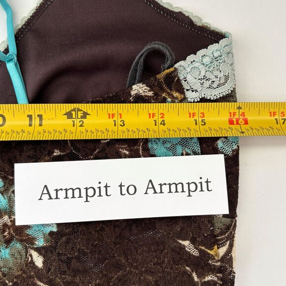 Y2K Womens Babydoll Top Sz Small Coquette Dark Floral Whimsigoth Lace Vintage - Picture 3 of 5